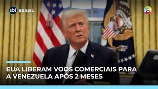 Trump anuncia reabertura do espaço aéreo da Venezuela após 2 meses de bloqueio Trump anuncia reabertura do espaço aéreo da Venezuela após 2 meses de bloqueio
