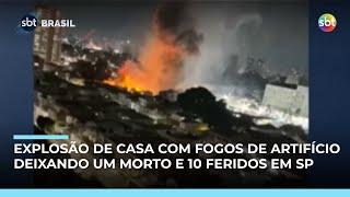 Explosão de casa com fogos de artifício deixa um morto e 10 feridos no Tatuapé, em SP Explosão de casa com fogos de artifício deixa um morto e 10 feridos no Tatuapé, em SP