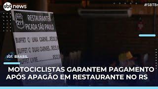 Motociclistas garantem pagamento de contas após apagão em restaurante no RS | #SBTBrasil Motociclistas garantem pagamento de contas após apagão em restaurante no RS | #SBTBrasil