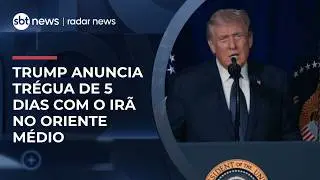 Trump fala de trégua de 5 dias com o Irã e preço do petróleo despenca | #RadarNews Trump fala de trégua de 5 dias com o Irã e preço do petróleo despenca | #RadarNews