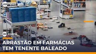Tenente do Exército é baleado em tiroteio com criminosos durante arrastão em farmácias | #SBTManha Tenente do Exército é baleado em tiroteio com criminosos durante arrastão em farmácias | #SBTManha