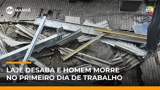 Laje desaba em obra de hospital em SC e mata trabalhador no primeiro dia de trabalho | #SBTManha Laje desaba em obra de hospital em SC e mata trabalhador no primeiro dia de trabalho | #SBTManha