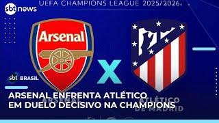 Arsenal e Atlético de Madrid se enfrentam em jogo imprevisível pela Champions | #SBTBrasil Arsenal e Atlético de Madrid se enfrentam em jogo imprevisível pela Champions | #SBTBrasil