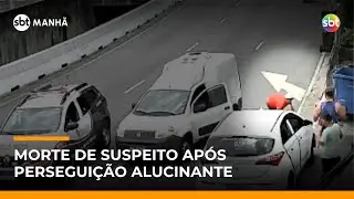 Suspeito morre após perseguição e suposta troca de tiros com a polícia em SP | #SBTManha Suspeito morre após perseguição e suposta troca de tiros com a polícia em SP | #SBTManha