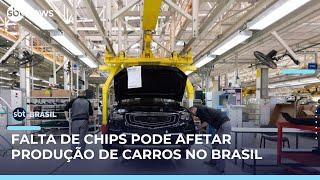 Escassez de chips ameaça produção de carros no Brasil | #SBTBrasil Escassez de chips ameaça produção de carros no Brasil | #SBTBrasil