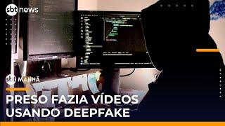 Homem é preso por criar vídeos pornográficos falsos com inteligência artificial | #SBTManha Homem é preso por criar vídeos pornográficos falsos com inteligência artificial | #SBTManha