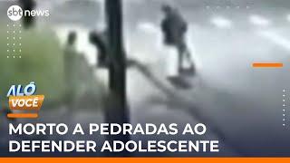 Homem é morto a pedradas ao tentar defender adolescente de agressão | #AloVoce Homem é morto a pedradas ao tentar defender adolescente de agressão | #AloVoce