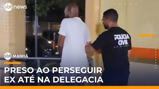 Homem é preso após perseguir ex-mulher dentro de delegacia em Nova Iguaçu (RJ) | #SBTManha Homem é preso após perseguir ex-mulher dentro de delegacia em Nova Iguaçu (RJ) | #SBTManha
