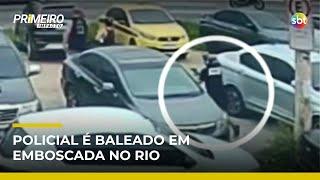 Policial é alvo de emboscada e baleado ao sair da academia no RJ | #PrimeiroImpacto Policial é alvo de emboscada e baleado ao sair da academia no RJ | #PrimeiroImpacto