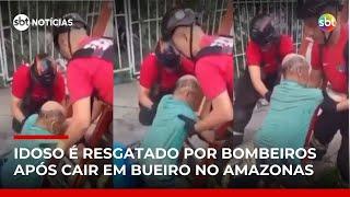 Idoso é resgatado após passar dois dias preso em bueiro no Amazonas | #SBTNotícias Idoso é resgatado após passar dois dias preso em bueiro no Amazonas | #SBTNotícias