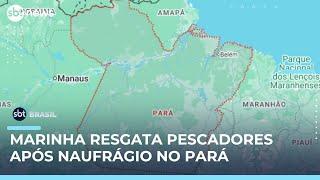 Marinha resgata cinco pescadores após 48h à deriva em naufrágio no Pará | #SBTBrasil Marinha resgata cinco pescadores após 48h à deriva em naufrágio no Pará | #SBTBrasil