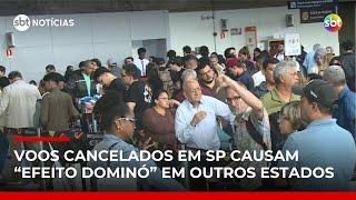 Mais de 400 voos são cancelados em SP por causa de ventos acima de 90 km/h | #SBTNotícias Mais de 400 voos são cancelados em SP por causa de ventos acima de 90 km/h | #SBTNotícias