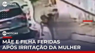 Criança é ferida após mãe sair de carro em movimento durante discussão com motorista | #SBTNoticias Criança é ferida após mãe sair de carro em movimento durante discussão com motorista | #SBTNoticias