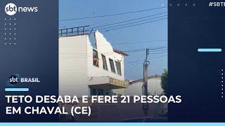 Teto da Secretaria de Educação de Chaval desaba e fere 21 pessoas | #SBTBrasil Teto da Secretaria de Educação de Chaval desaba e fere 21 pessoas | #SBTBrasil