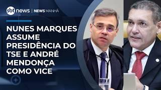 Nunes Marques assume presidência do TSE e André Mendonça assume como vice | #NewsManhã Nunes Marques assume presidência do TSE e André Mendonça assume como vice | #NewsManhã
