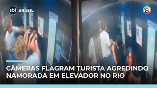 Turista americano é preso após ser flagrado agredindo namorada em elevador no Rio Turista americano é preso após ser flagrado agredindo namorada em elevador no Rio