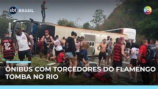 Ônibus com torcedores do Flamengo tomba em Barra Mansa, no Rio | #SBTBrasil Ônibus com torcedores do Flamengo tomba em Barra Mansa, no Rio | #SBTBrasil