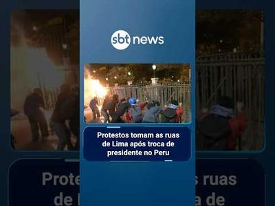Protestos tomam as ruas de Lima após troca de presidente no Peru | #SBTNoticias Protestos tomam as ruas de Lima após troca de presidente no Peru | #SBTNoticias