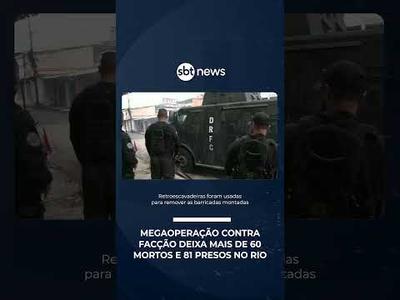 Megaoperação no Rio contra facção deixa mais de 60 mortos e 81 presos | #SBTBrasil Megaoperação no Rio contra facção deixa mais de 60 mortos e 81 presos | #SBTBrasil