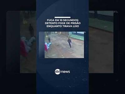 Câmeras flagram fuga de detento em menos de 10 segundos em presídio de Viçosa (MG) | #SBTBrasil Câmeras flagram fuga de detento em menos de 10 segundos em presídio de Viçosa (MG) | #SBTBrasil