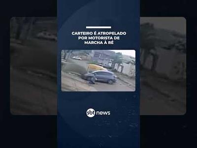 Carteiro é atropelado por carro que sai em marcha à ré em Goiás | #SBTManhã Carteiro é atropelado por carro que sai em marcha à ré em Goiás | #SBTManhã