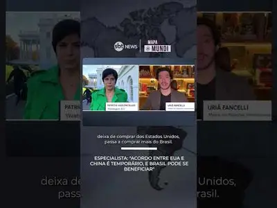 "Acordo entre EUA e China é temporário, e Brasil pode se beneficiar", avalia especialista "Acordo entre EUA e China é temporário, e Brasil pode se beneficiar", avalia especialista