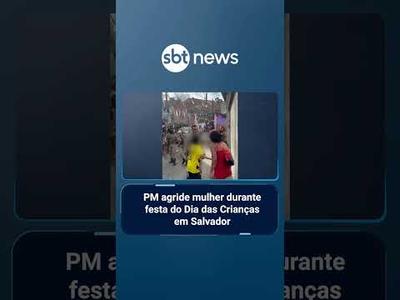 PM agride mulher durante festa do Dia das Crianças em Salvador | #SBTManha PM agride mulher durante festa do Dia das Crianças em Salvador | #SBTManha