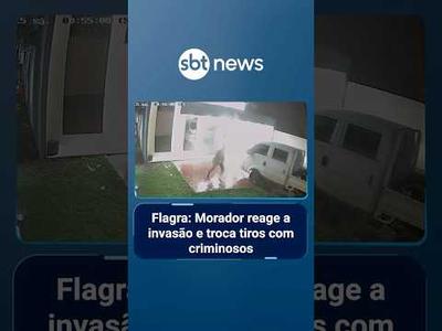 Flagra: Morador reage a invasão e troca tiros com criminosos | #SBTManha Flagra: Morador reage a invasão e troca tiros com criminosos | #SBTManha