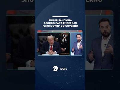 Trump assina acordo para encerrar "shutdown" do governo | #SBTNotícias Trump assina acordo para encerrar "shutdown" do governo | #SBTNotícias