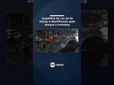 Exclusivo: Vídeo mostra criminoso fugindo de cueca após atirar em motoboy na 25 de março |#SBTBrasil Exclusivo: Vídeo mostra criminoso fugindo de cueca após atirar em motoboy na 25 de março |#SBTBrasil