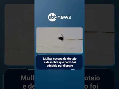 Mulher escapa de tiroteio no Rio e descobre que carro foi atingido por disparo | #SBTNoticias Mulher escapa de tiroteio no Rio e descobre que carro foi atingido por disparo | #SBTNoticias