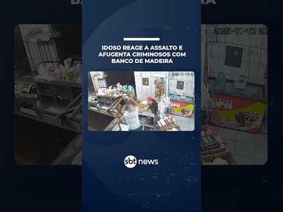 Flagra: Idoso reage a assalto e afugenta criminosos com banco de madeira | #SBTNotícias Flagra: Idoso reage a assalto e afugenta criminosos com banco de madeira | #SBTNotícias
