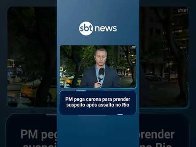 PM pega carona para prender suspeito após assalto no Rio | #SBTBrasil PM pega carona para prender suspeito após assalto no Rio | #SBTBrasil