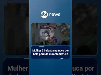 Mulher é baleada na nuca por bala perdida durante tiroteio motivado por vingança | #SBTManha Mulher é baleada na nuca por bala perdida durante tiroteio motivado por vingança | #SBTManha