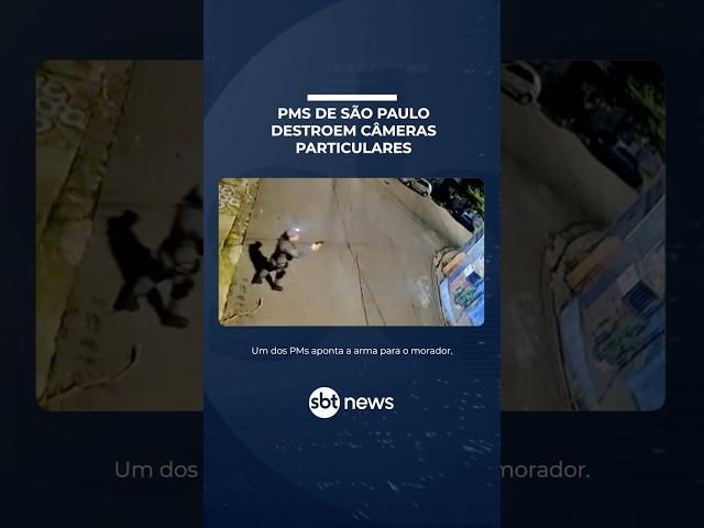 "Tá achando que tá falando com quem?": PMs de SP destroem câmeras particulares | #SBTManha