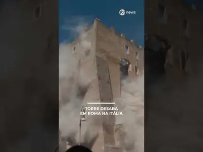 Torre desaba em Roma, na Itália Torre desaba em Roma, na Itália