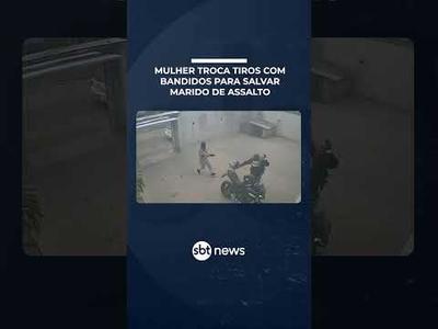 Mulher troca tiros com bandidos para salvar marido de assalto em Içara (SC) | #PrimeiroImpacto Mulher troca tiros com bandidos para salvar marido de assalto em Içara (SC) | #PrimeiroImpacto