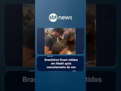 Brasileiros ficam retidos em Madri após voo cancelado e denunciam falta de assistência | #SBTManha Brasileiros ficam retidos em Madri após voo cancelado e denunciam falta de assistência | #SBTManha