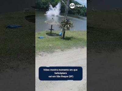 Vídeo mostra momento em que helicóptero cai em São Roque (SP) Vídeo mostra momento em que helicóptero cai em São Roque (SP)