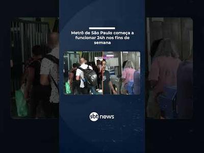 Metrô de São Paulo começa a funcionar 24h nos fins de semana | #SBTNotícias Metrô de São Paulo começa a funcionar 24h nos fins de semana | #SBTNotícias