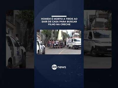 Homem é morto a tiros ao sair de casa para buscar filho na creche | #SBTNotícias Homem é morto a tiros ao sair de casa para buscar filho na creche | #SBTNotícias