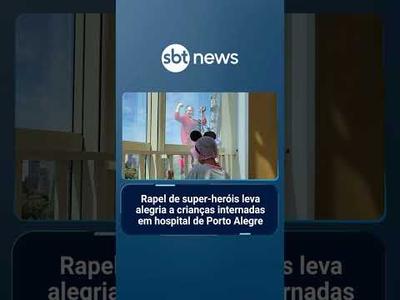 Rapel dos Super-heróis leva alegria a crianças internadas em hospital de Porto Alegre | #SBTNoticias Rapel dos Super-heróis leva alegria a crianças internadas em hospital de Porto Alegre | #SBTNoticias