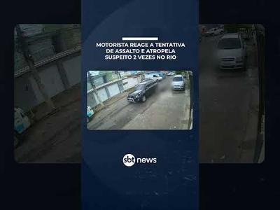 Motorista reage a tentativa de assalto e atropela suspeito 2 vezes no Rio | #SBTNotícias Motorista reage a tentativa de assalto e atropela suspeito 2 vezes no Rio | #SBTNotícias