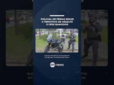 Policial de férias reage a tentativa de assalto e fere bandidos | #SBTNotícias Policial de férias reage a tentativa de assalto e fere bandidos | #SBTNotícias
