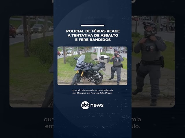 Policial de férias reage a tentativa de assalto e fere bandidos | #SBTNotícias