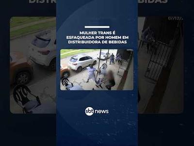 Mulher trans é esfaqueada por homem em distribuidora de bebidas | #SBTNotícias Mulher trans é esfaqueada por homem em distribuidora de bebidas | #SBTNotícias