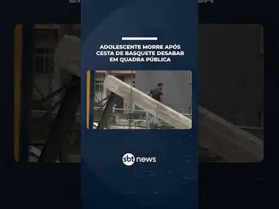 Adolescente morre após cesta de basquete desabar em quadra pública de SP | #SBTNoticias Adolescente morre após cesta de basquete desabar em quadra pública de SP | #SBTNoticias