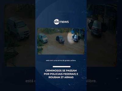 Criminosos se passam por policiais federais e roubam 27 armas em Vinhedo (SP) | #SBTManha Criminosos se passam por policiais federais e roubam 27 armas em Vinhedo (SP) | #SBTManha