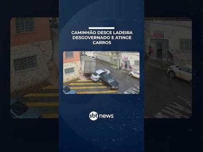 Caminhão desce ladeira desgovernado e destrói carros e casa em MG | #PrimeiroImpacto Caminhão desce ladeira desgovernado e destrói carros e casa em MG | #PrimeiroImpacto