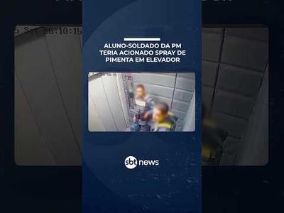 Polícia investiga aluno-soldado que acionou spray de pimenta em elevador de shopping | #SBTManha Polícia investiga aluno-soldado que acionou spray de pimenta em elevador de shopping | #SBTManha
